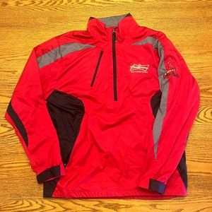 Budweiser Cardinals Large Antigua Quarter Zip